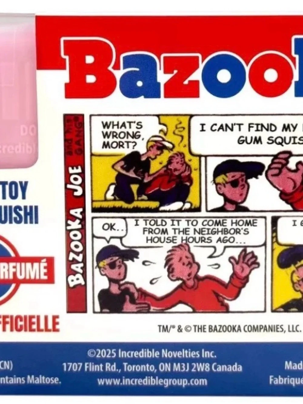 Bazooka Squish Toy - Blue & Red Packaging